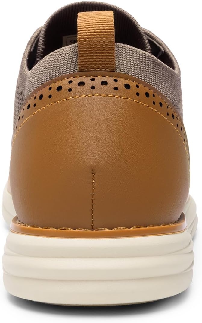 image:imageBruno Marc Mens KnitFlex Craft Mesh Oxfords Sneakers Casual Dress LaceUp Lightweight Walking Shoes6light Brown