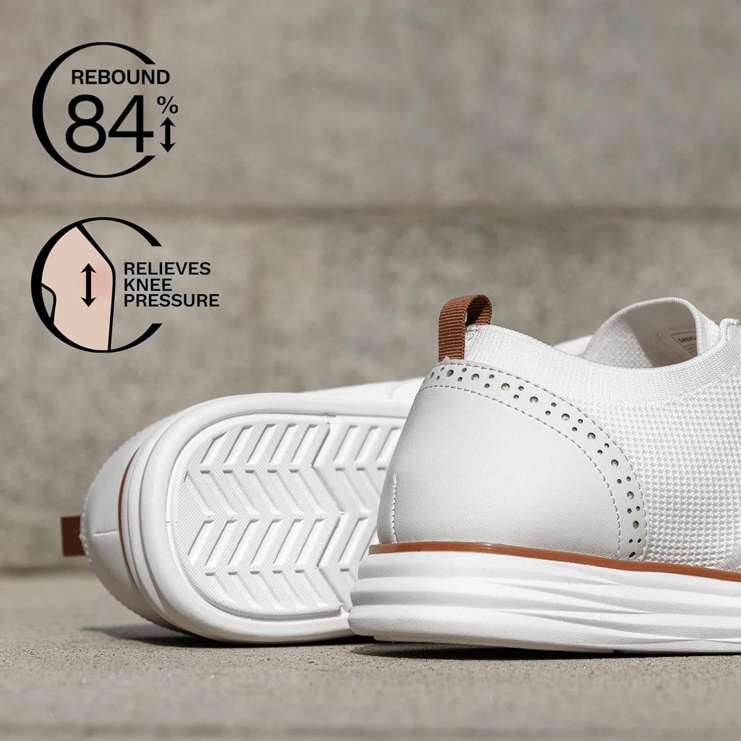 image:imageBruno Marc Mens KnitFlex Craft Mesh Oxfords Sneakers Casual Dress LaceUp Lightweight Walking Shoes6white