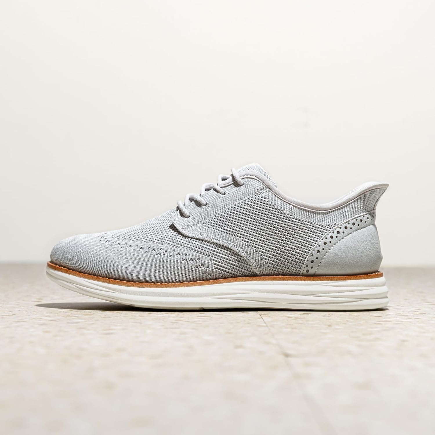 image:imageBruno Marc Mens KnitFlex Craft Mesh Oxfords Sneakers Casual Dress LaceUp Lightweight Walking ShoesGreyhands Free
