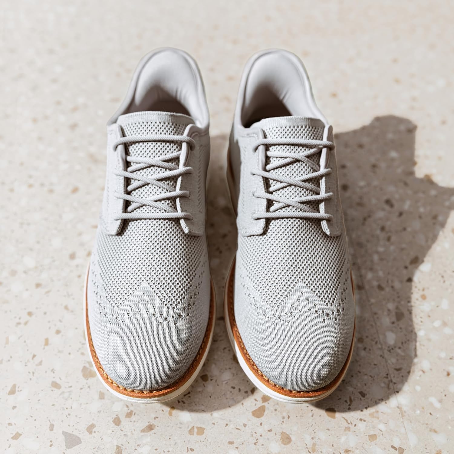 image:imageBruno Marc Mens KnitFlex Craft Mesh Oxfords Sneakers Casual Dress LaceUp Lightweight Walking ShoesGreyhands Free