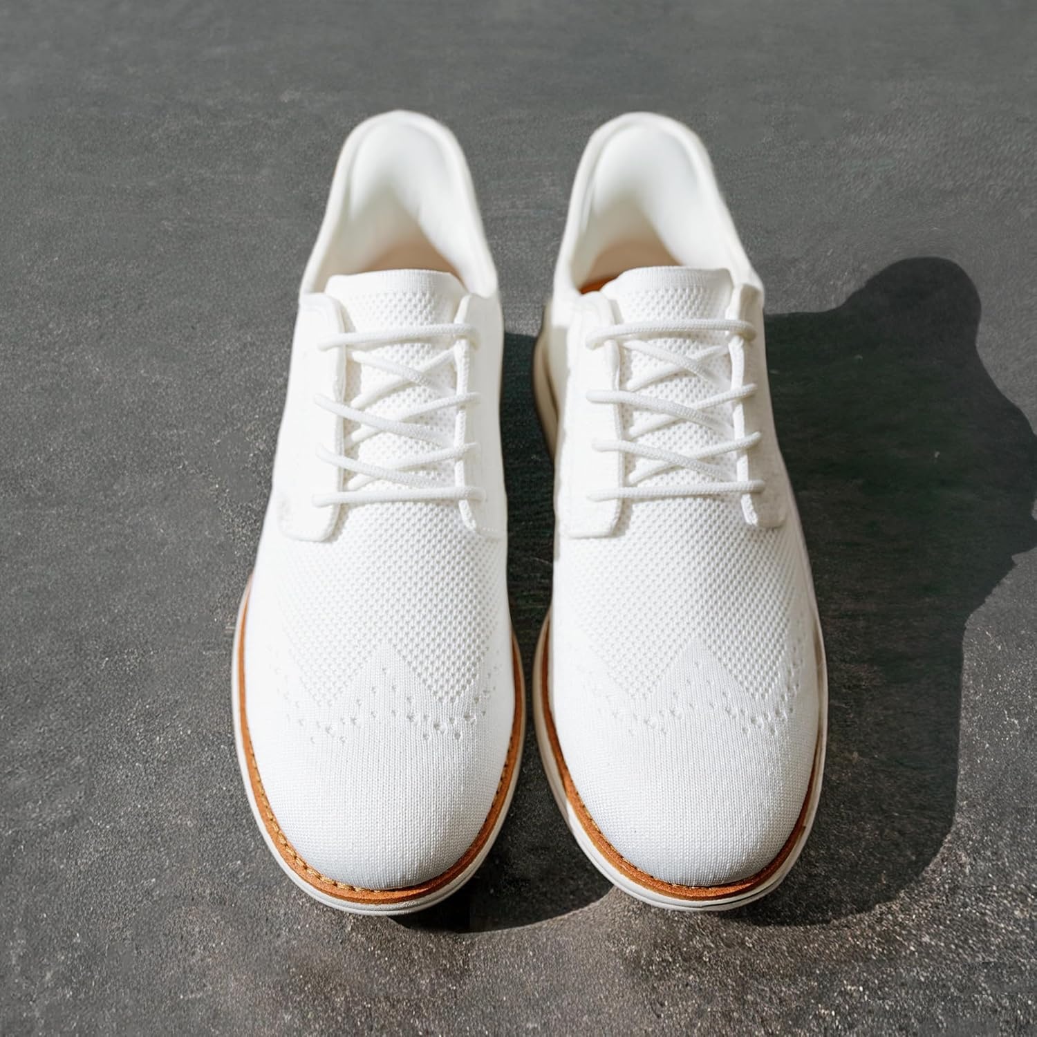 image:imageBruno Marc Mens KnitFlex Craft Mesh Oxfords Sneakers Casual Dress LaceUp Lightweight Walking ShoesWhitehands Free