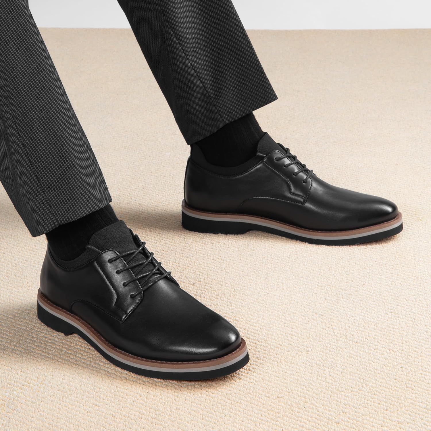 image:imageBruno Marc Mens LaceUp Comfortable Fashion Dress ShoesBlack