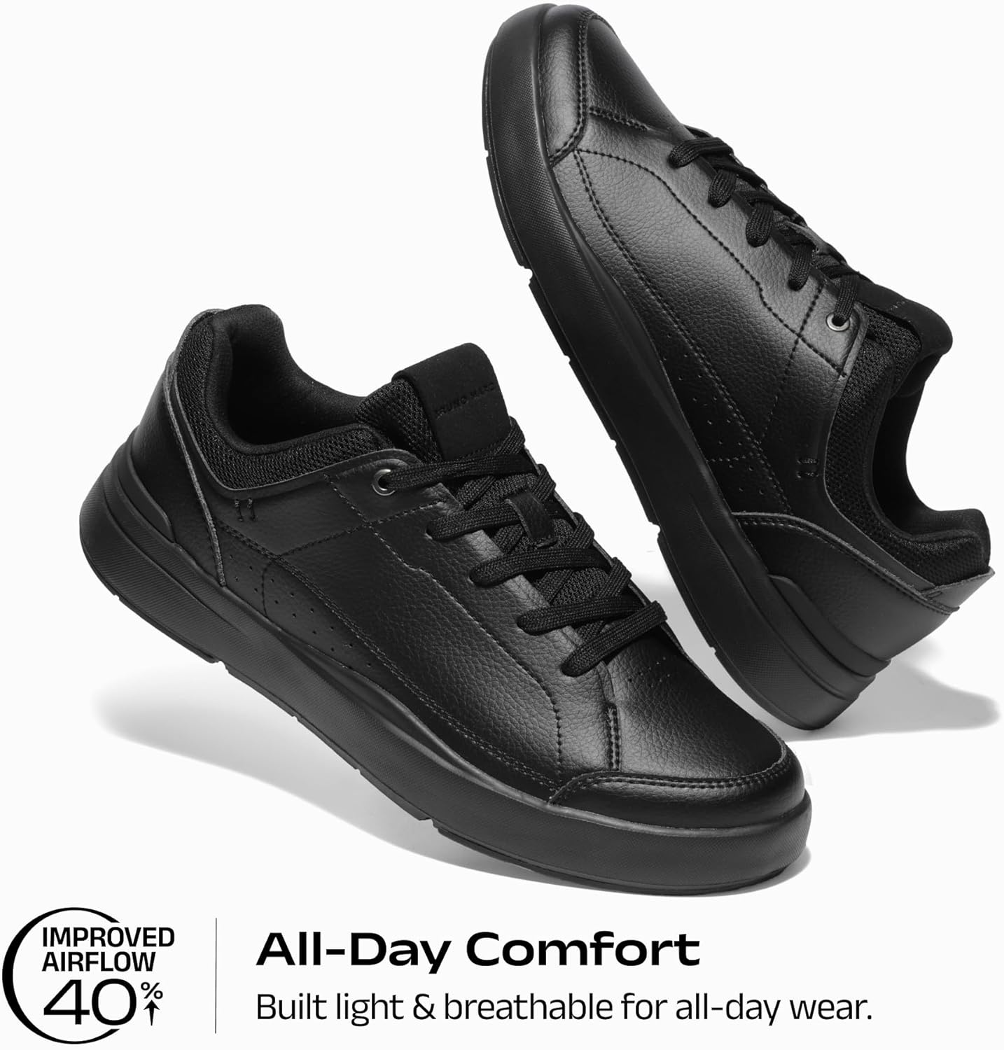 image:imageBruno Marc Mens Lightweight Non Slip Casual Dress Fashion Sneakers Tennis Shoes Breathable Comfortable ShoesAll Black