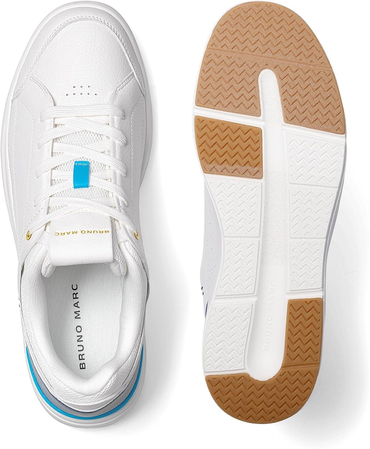image:imageBruno Marc Mens Lightweight Non Slip Casual Dress Fashion Sneakers Tennis Shoes Breathable Comfortable ShoesWhiteBlue