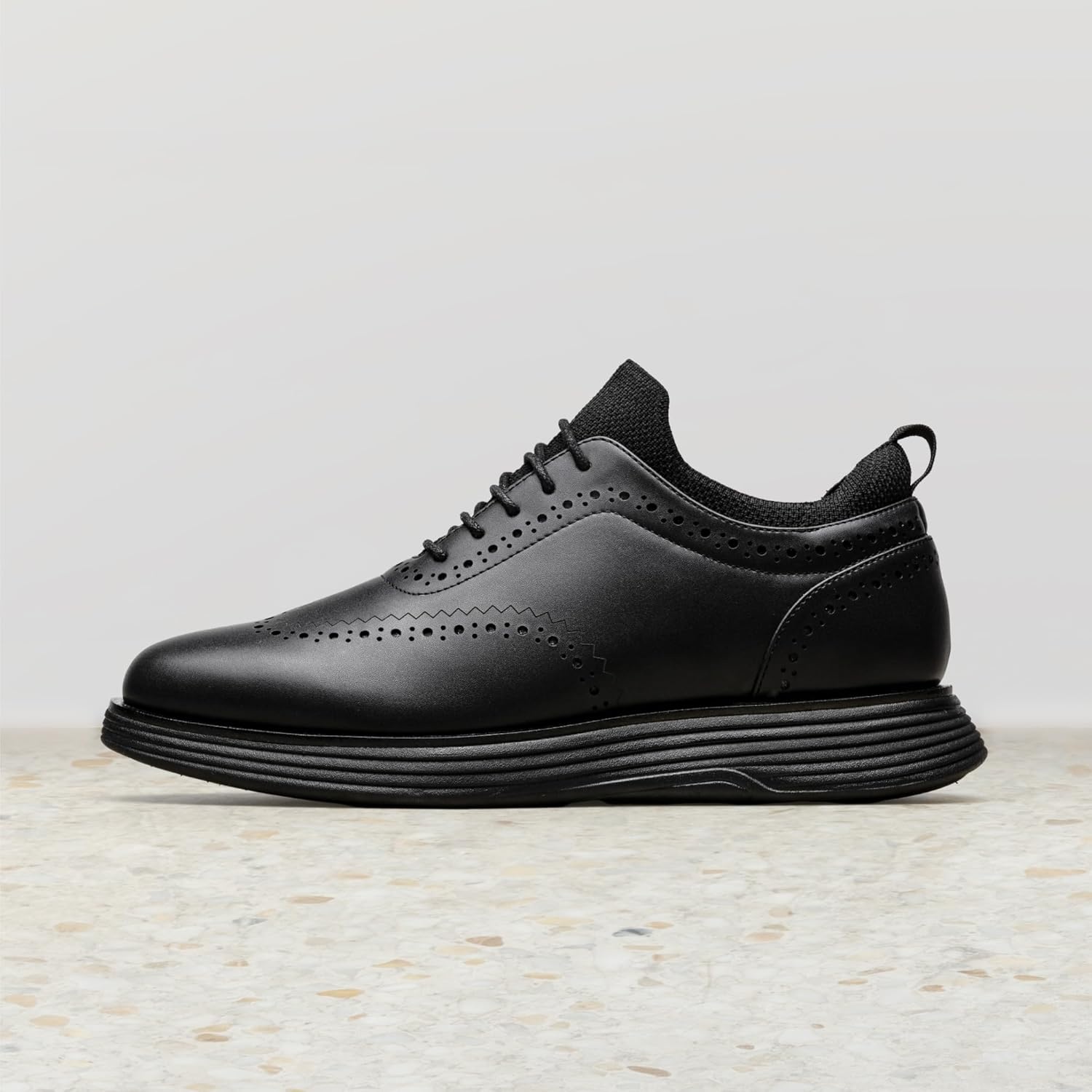 image:imageBruno Marc Mens MaxFlex Dress Sneakers Oxfords Casual Wingtip Brogue ShoesAll Black