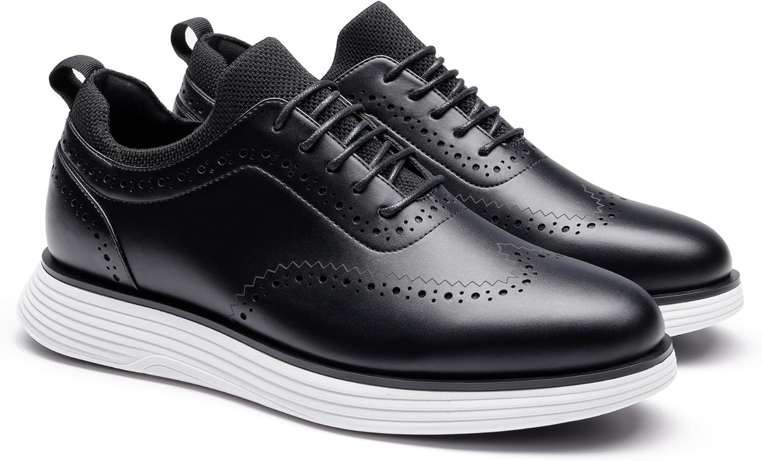 image:imageBruno Marc Mens MaxFlex Dress Sneakers Oxfords Casual Wingtip Brogue ShoesBlack