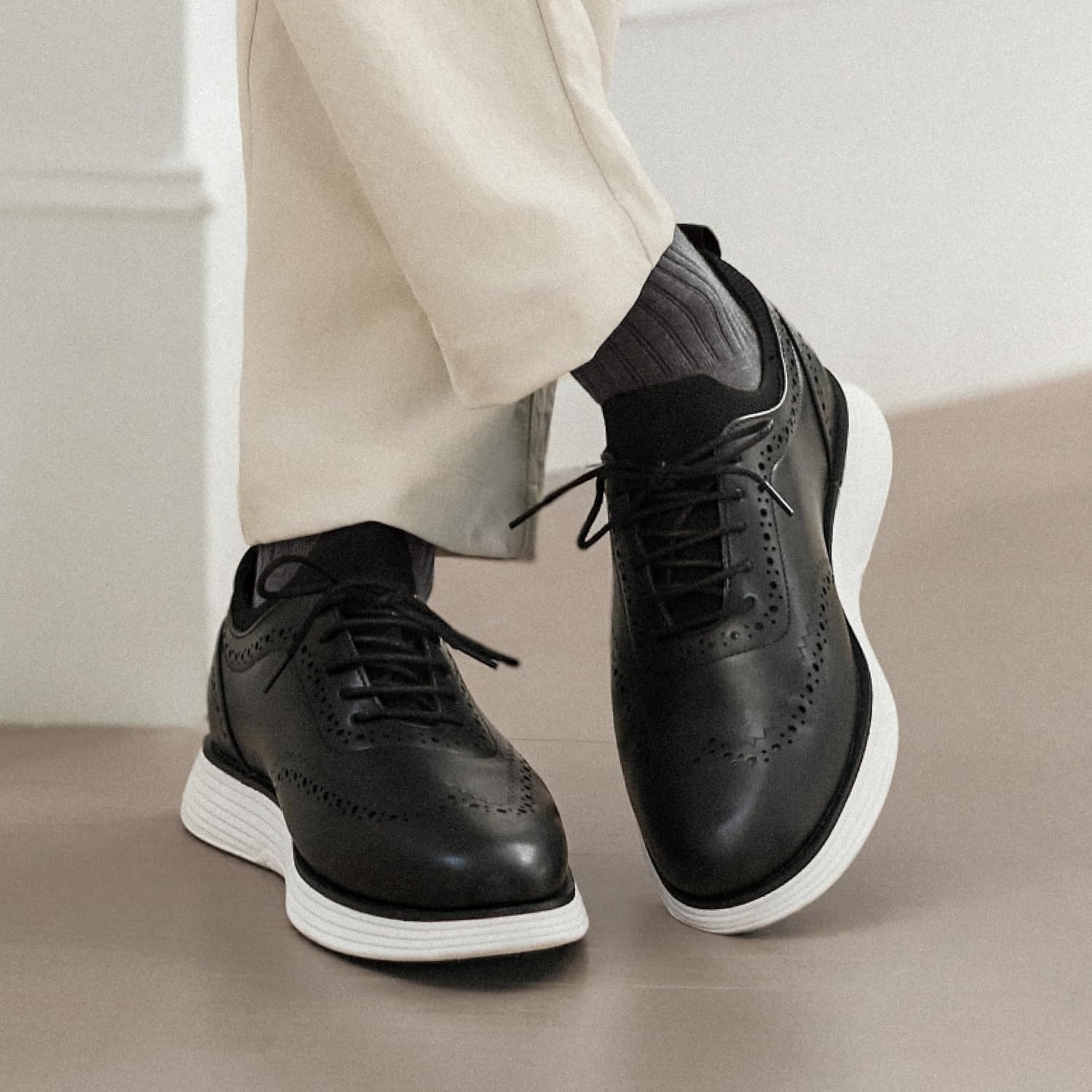 image:imageBruno Marc Mens MaxFlex Dress Sneakers Oxfords Casual Wingtip Brogue ShoesBlack