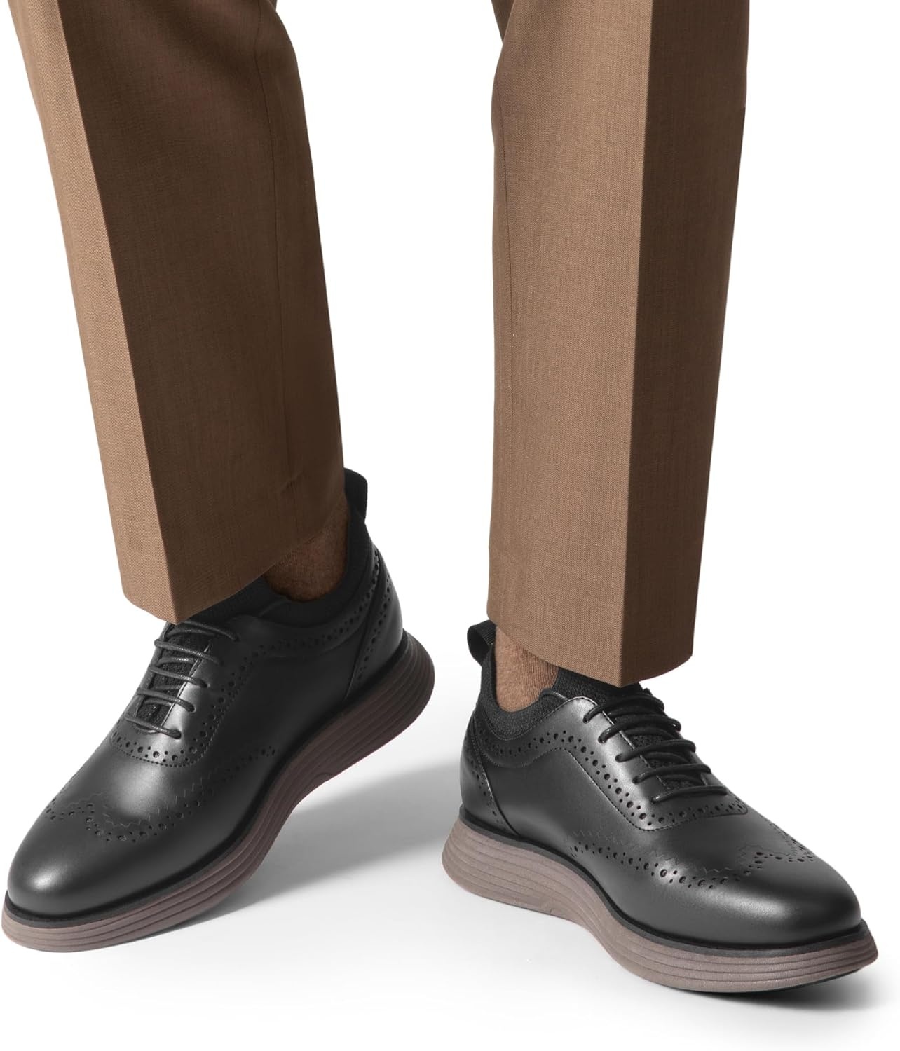 image:imageBruno Marc Mens MaxFlex Dress Sneakers Oxfords Casual Wingtip Brogue ShoesBlackCoffee