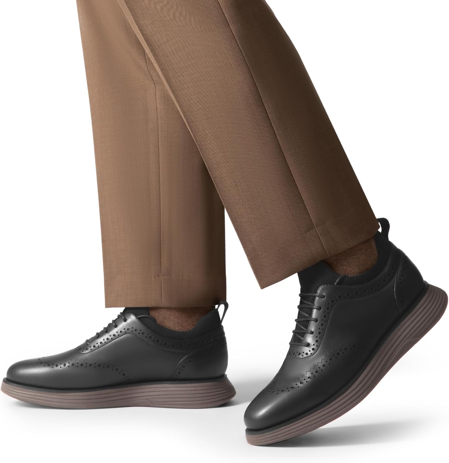 image:imageBruno Marc Mens MaxFlex Dress Sneakers Oxfords Casual Wingtip Brogue ShoesBlackCoffee