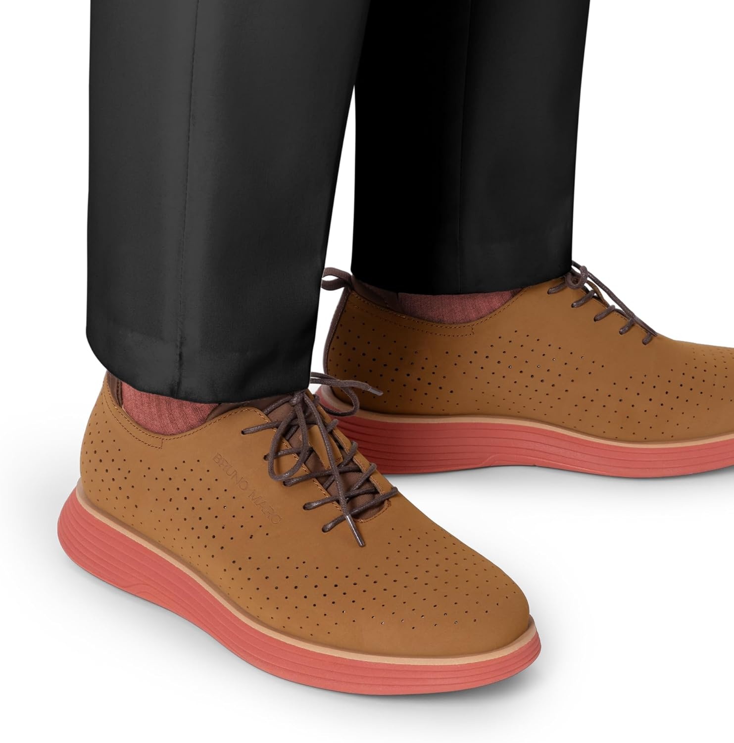image:imageBruno Marc Mens MaxFlex Fashion Dress Sneakers Oxfords Classic Casual ShoesBrownOrange