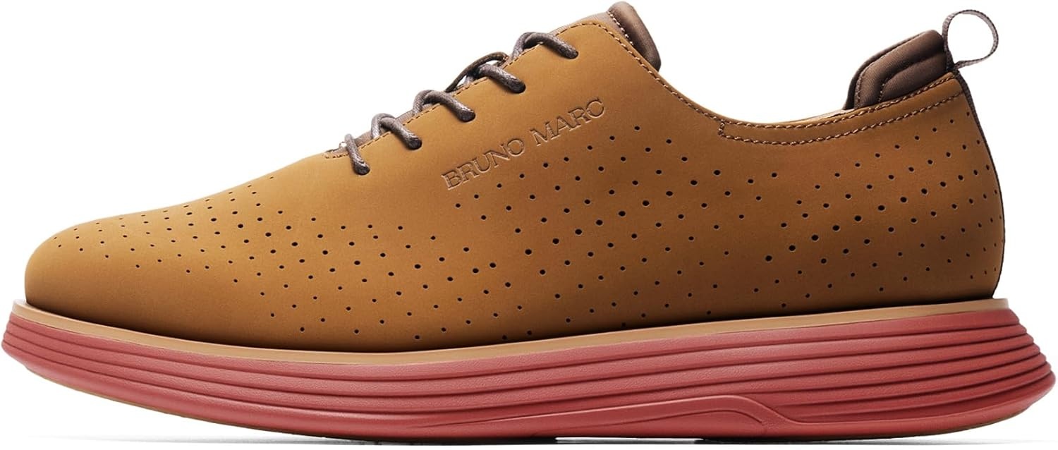 image:imageBruno Marc Mens MaxFlex Fashion Dress Sneakers Oxfords Classic Casual ShoesBrownOrange