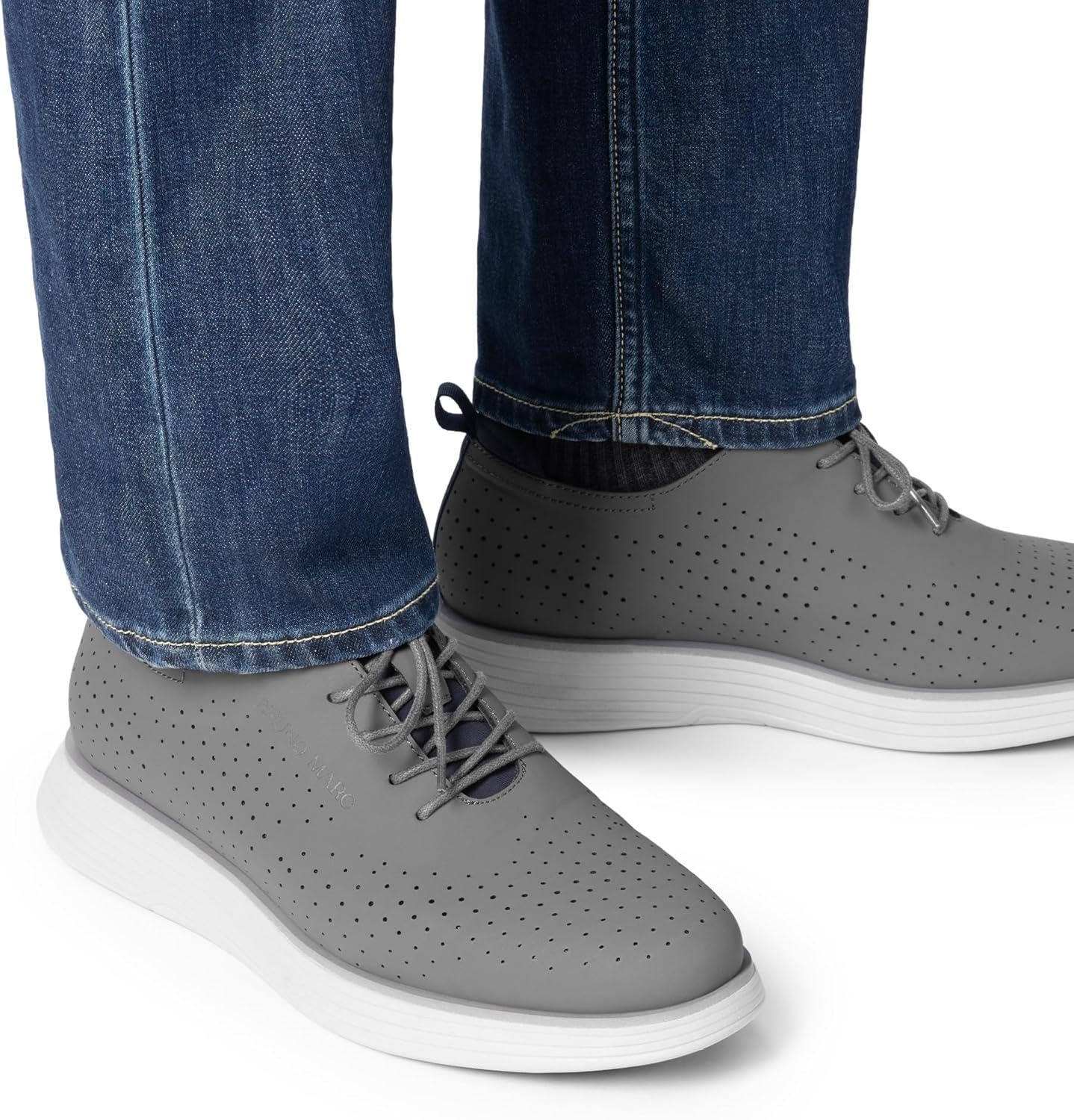 image:imageBruno Marc Mens MaxFlex Fashion Dress Sneakers Oxfords Classic Casual ShoesGrey
