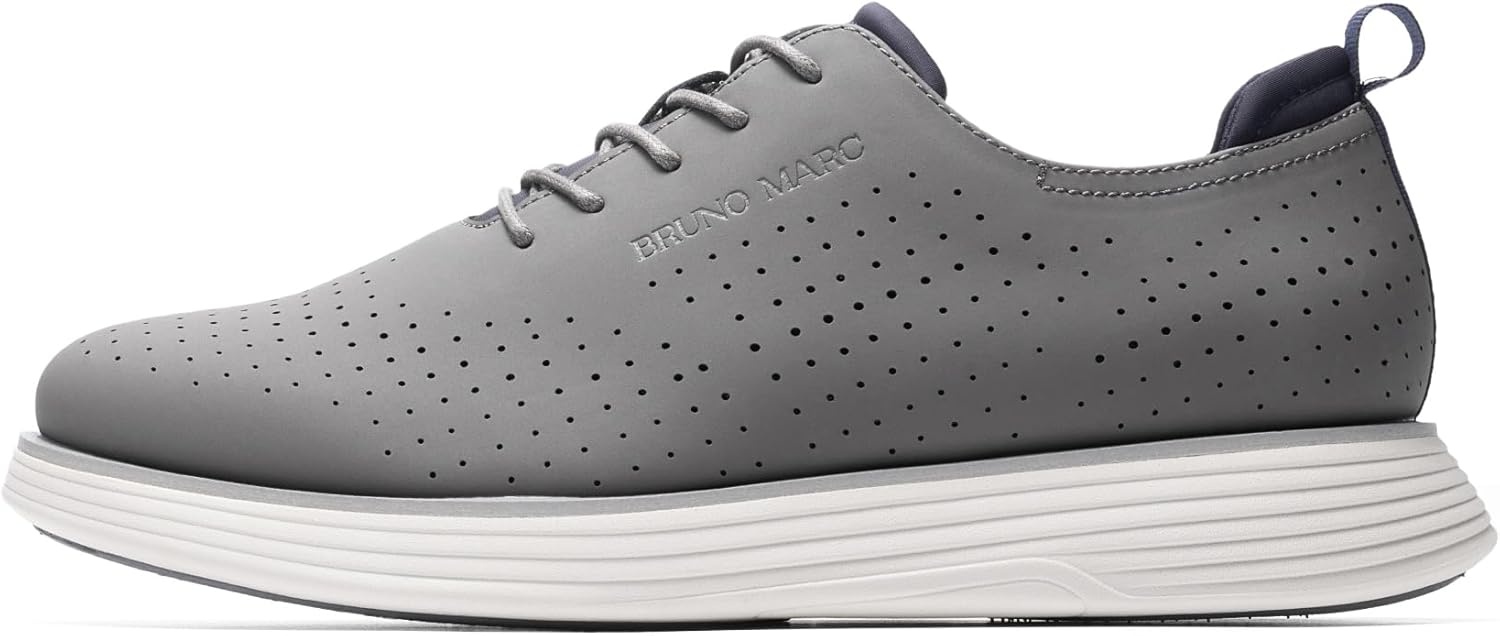 image:imageBruno Marc Mens MaxFlex Fashion Dress Sneakers Oxfords Classic Casual ShoesGrey