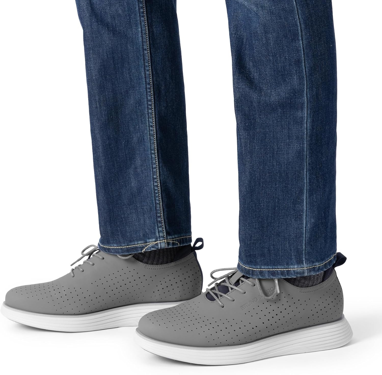 image:imageBruno Marc Mens MaxFlex Fashion Dress Sneakers Oxfords Classic Casual ShoesGrey