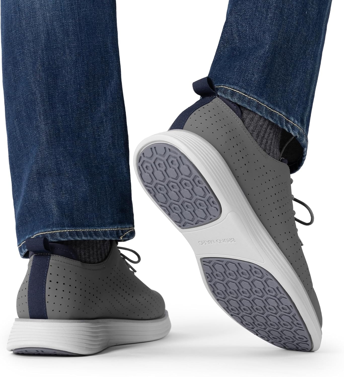 image:imageBruno Marc Mens MaxFlex Fashion Dress Sneakers Oxfords Classic Casual ShoesGrey