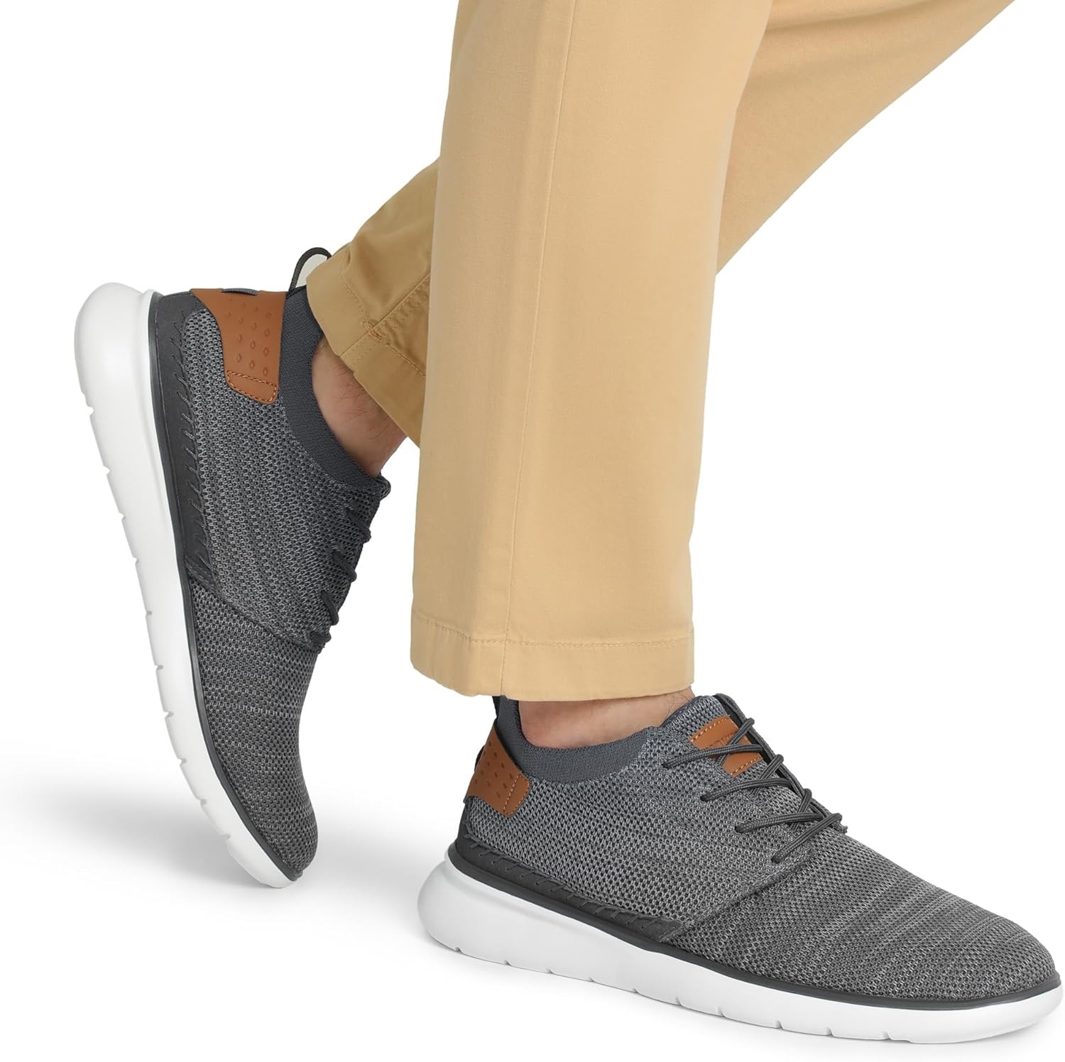 image:imageBruno Marc Mens Mesh Fabric Fashion Sneakers Casual Oxfords Lightweight Breathable Versatile Walking ShoesDarkGrey