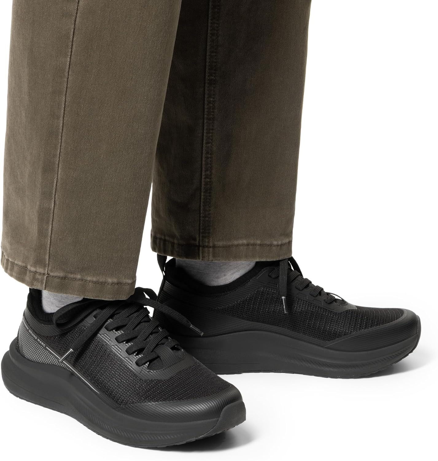 image:imageBruno Marc Mens Non Slip Lightweight Cushion Mesh Sneakers Walking Shoes Breathable Comfortable Casual ShoesAll Black