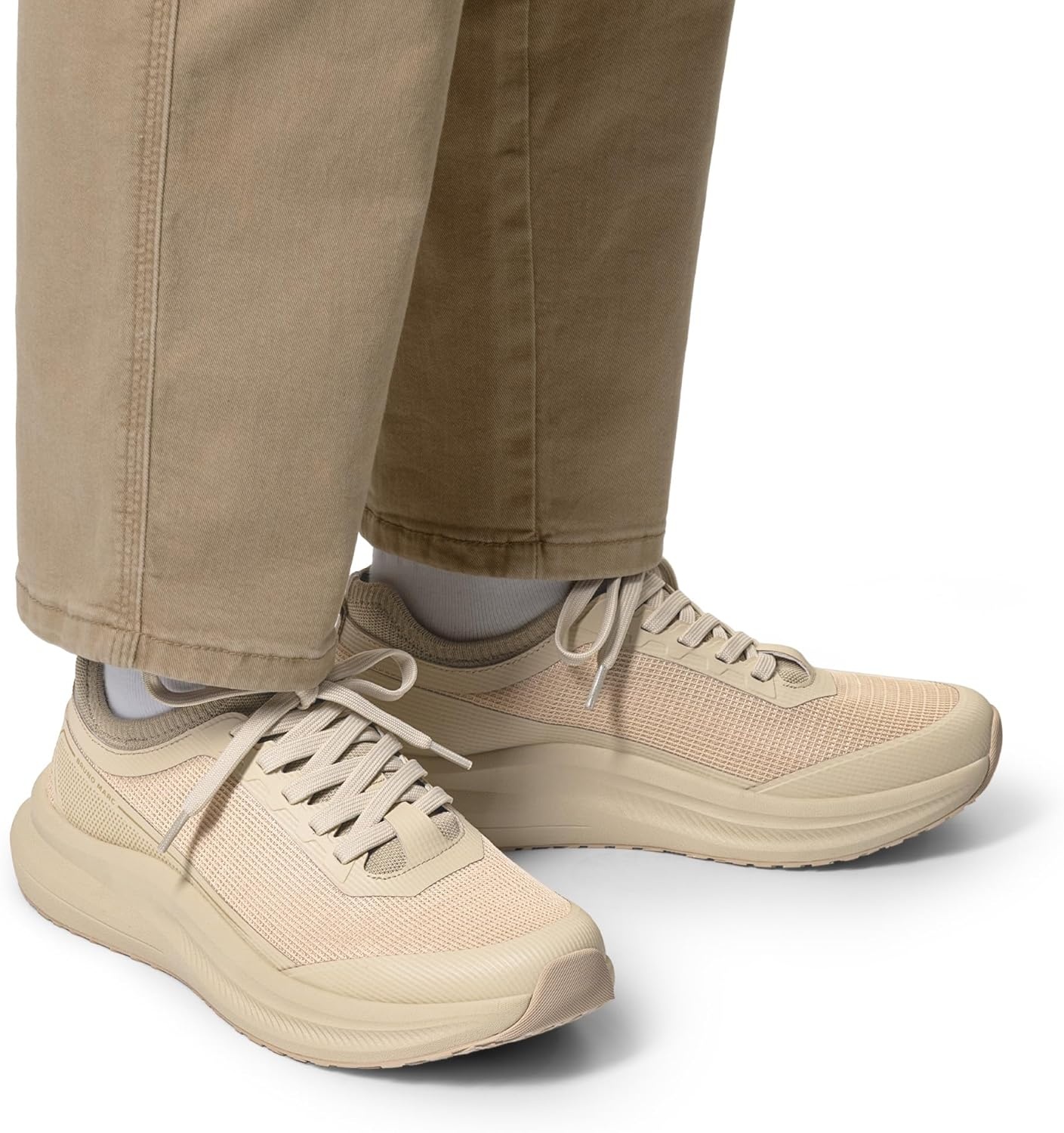 image:imageBruno Marc Mens Non Slip Lightweight Cushion Mesh Sneakers Walking Shoes Breathable Comfortable Casual ShoesSand