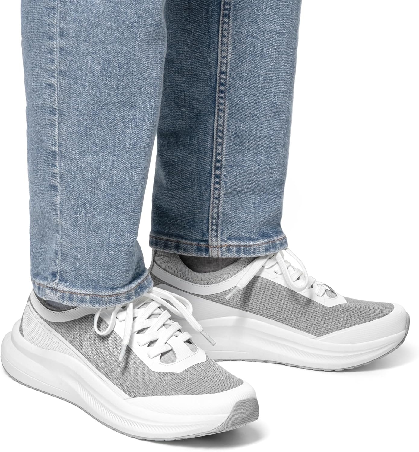 image:imageBruno Marc Mens Non Slip Lightweight Cushion Mesh Sneakers Walking Shoes Breathable Comfortable Casual ShoesWhite