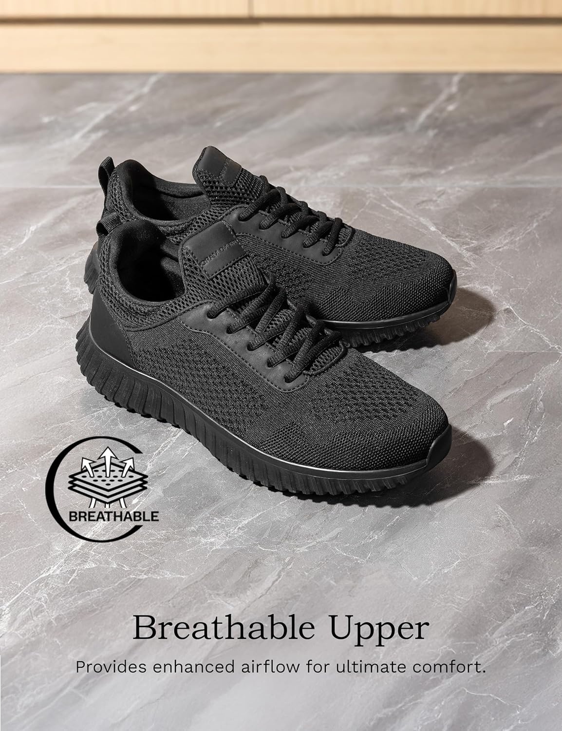 image:imageBruno Marc Mens Non Slip Work Shoes Walking Zapatos Trabajo Black amp Lightweight Sneakers Food Service Chef Kitchen RestaurantBlack