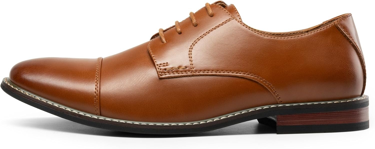 image:imageBruno Marc Mens Prince Classic Modern Formal Oxford Lace Up Dress ShoesBrown