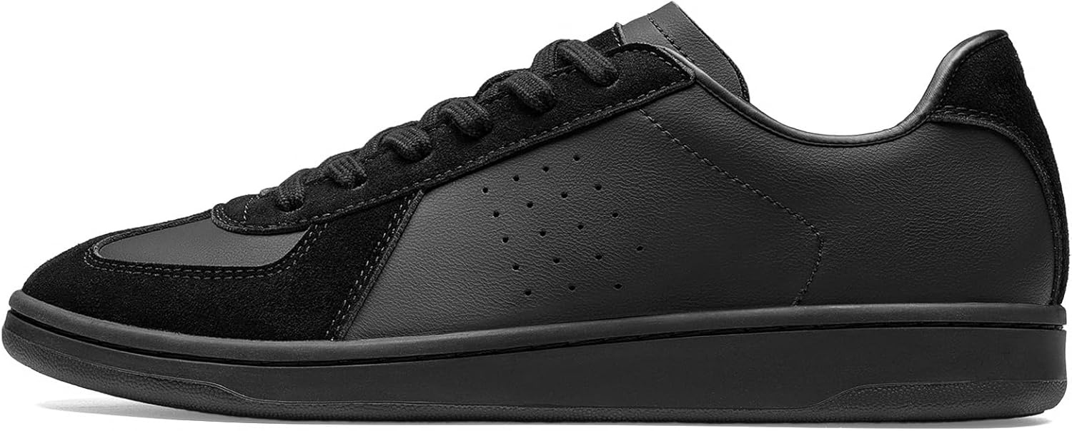 image:imageBruno Marc Mens Retro Fashion Sneakers Breathable Comfortable Business Casual Dress Trainers ShoesAll Black