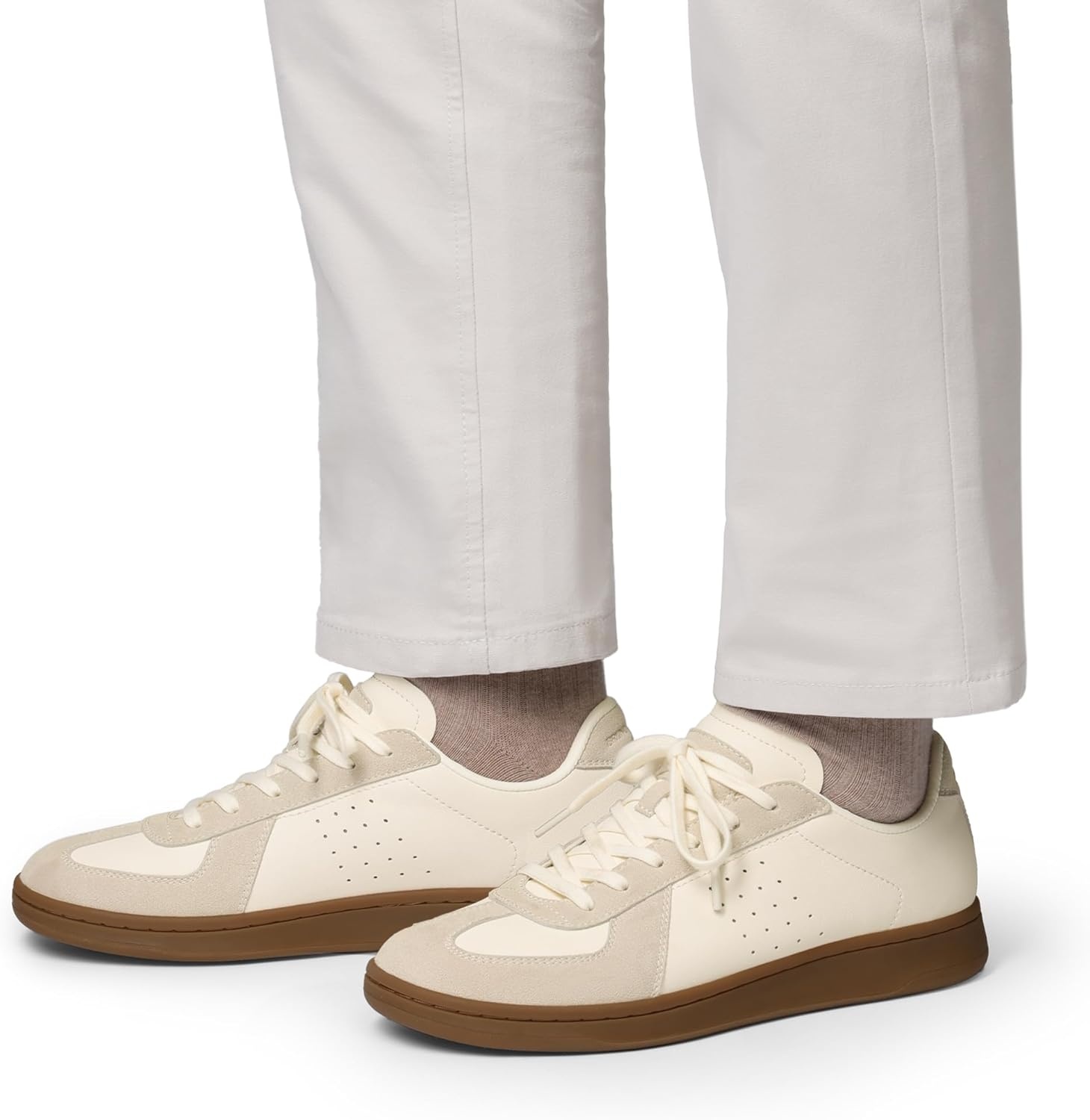 image:imageBruno Marc Mens Retro Fashion Sneakers Breathable Comfortable Business Casual Dress Trainers ShoesBeige