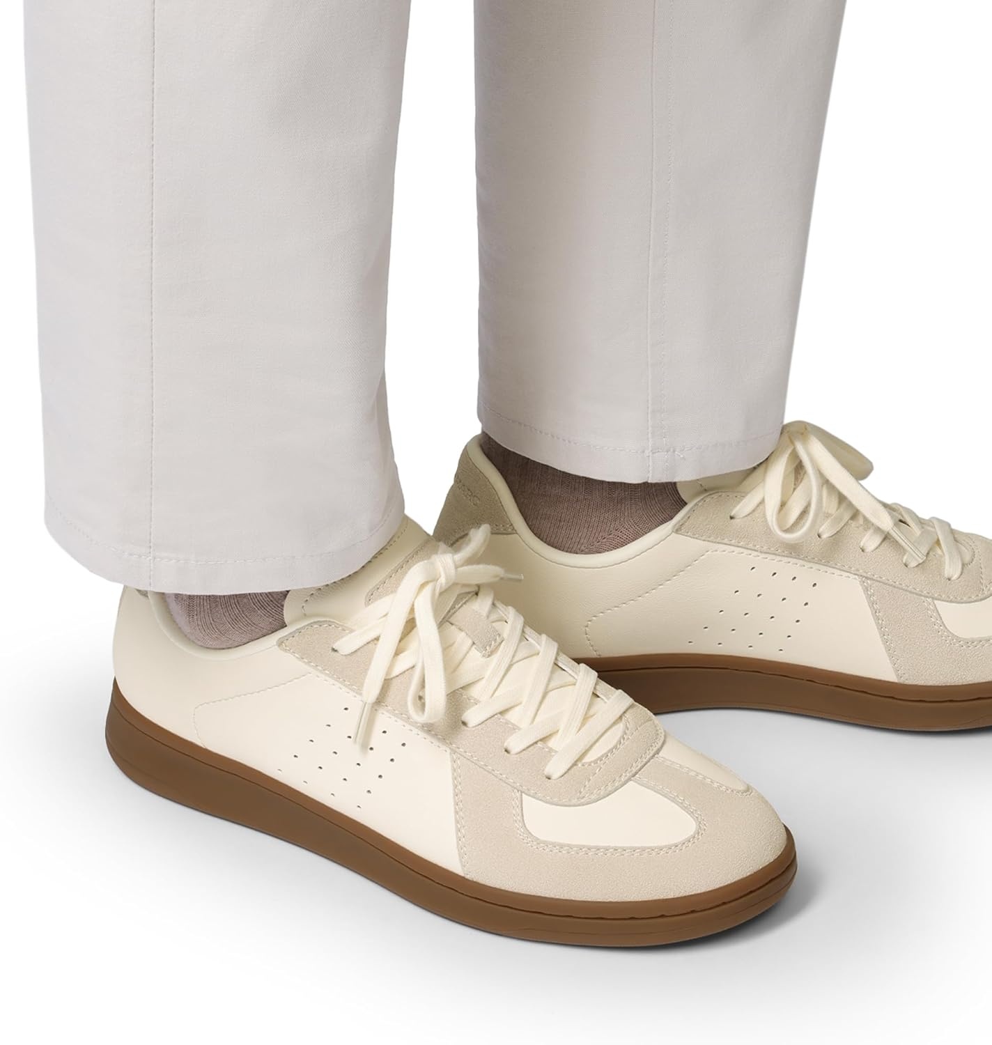 image:imageBruno Marc Mens Retro Fashion Sneakers Breathable Comfortable Business Casual Dress Trainers ShoesBeige