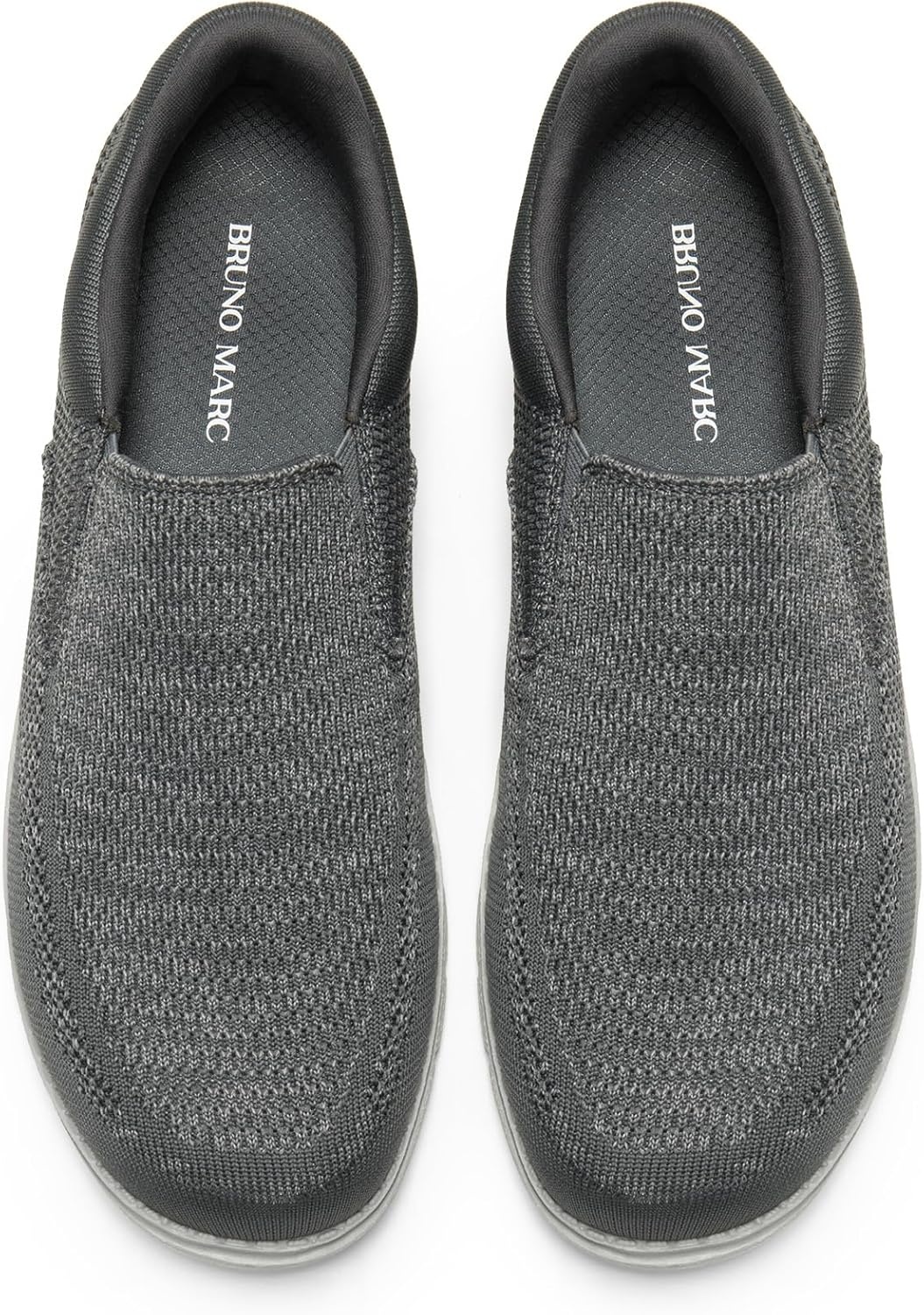 image:imageBruno Marc Mens Slipon Loafers Casual Lightweight Stretch ShoesDark Grey