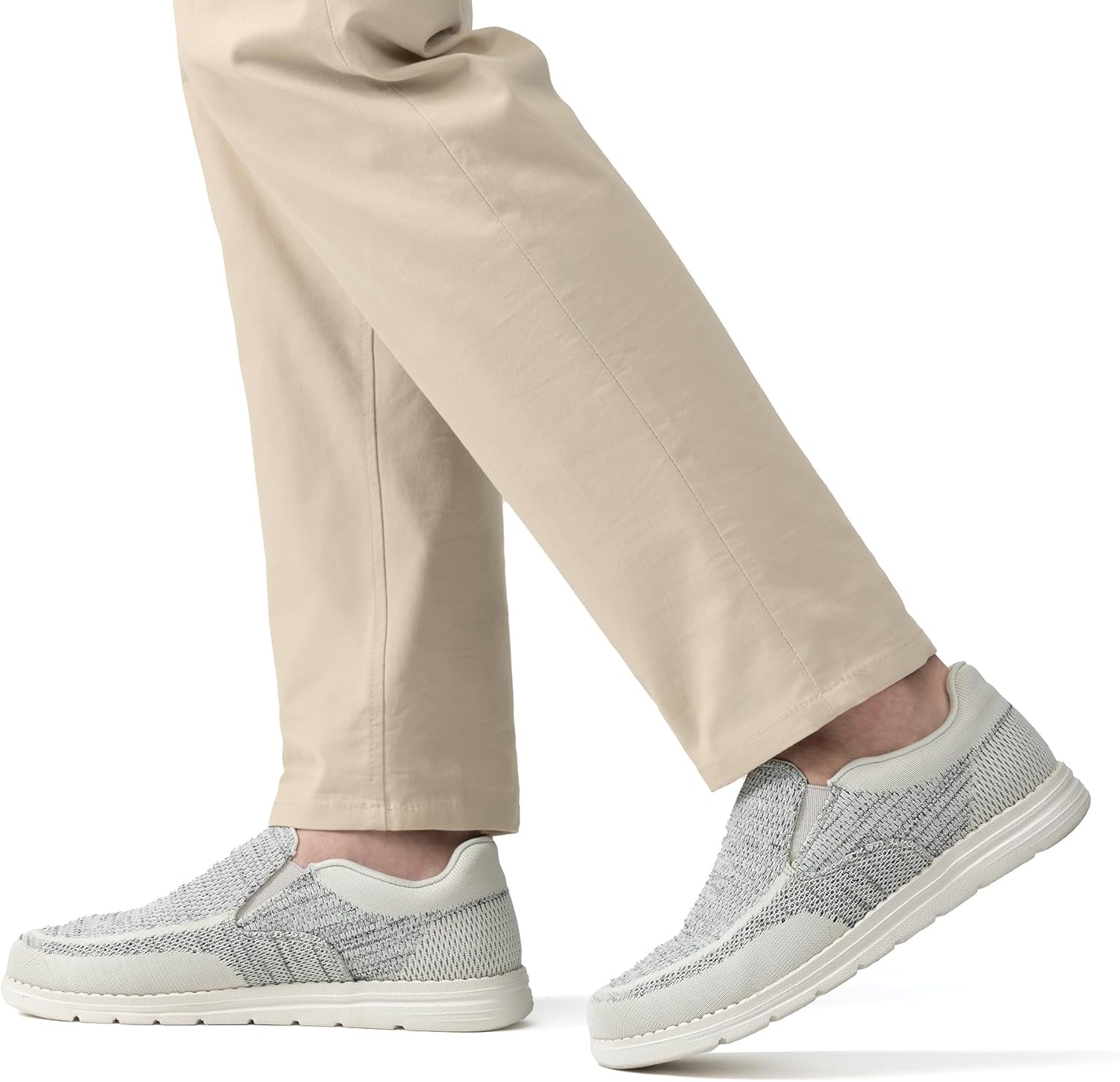 image:imageBruno Marc Mens Slipon Loafers Casual Lightweight Stretch ShoesLight Grey
