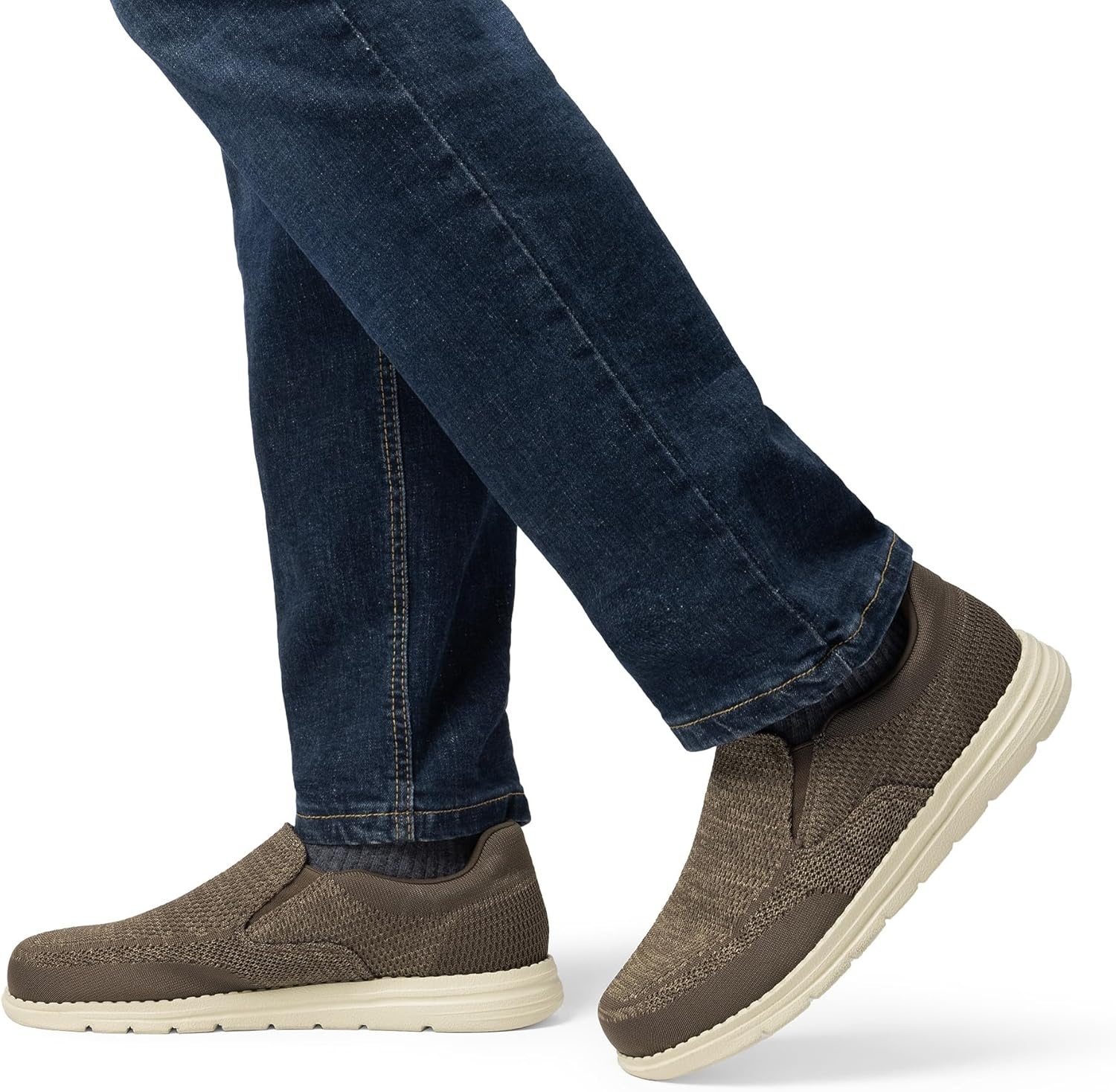 image:imageBruno Marc Mens Slipon Loafers Casual Lightweight Stretch ShoesSand