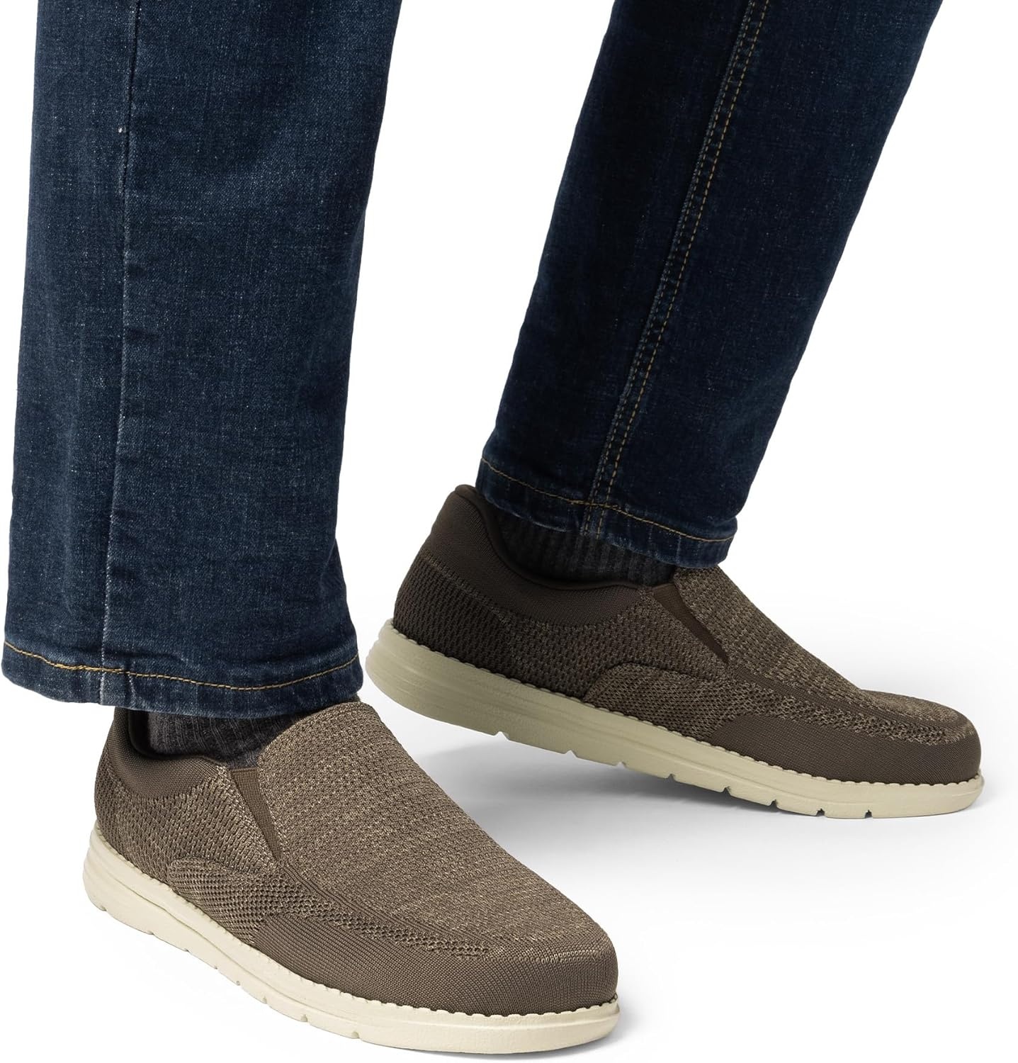 image:imageBruno Marc Mens Slipon Loafers Casual Lightweight Stretch ShoesSand