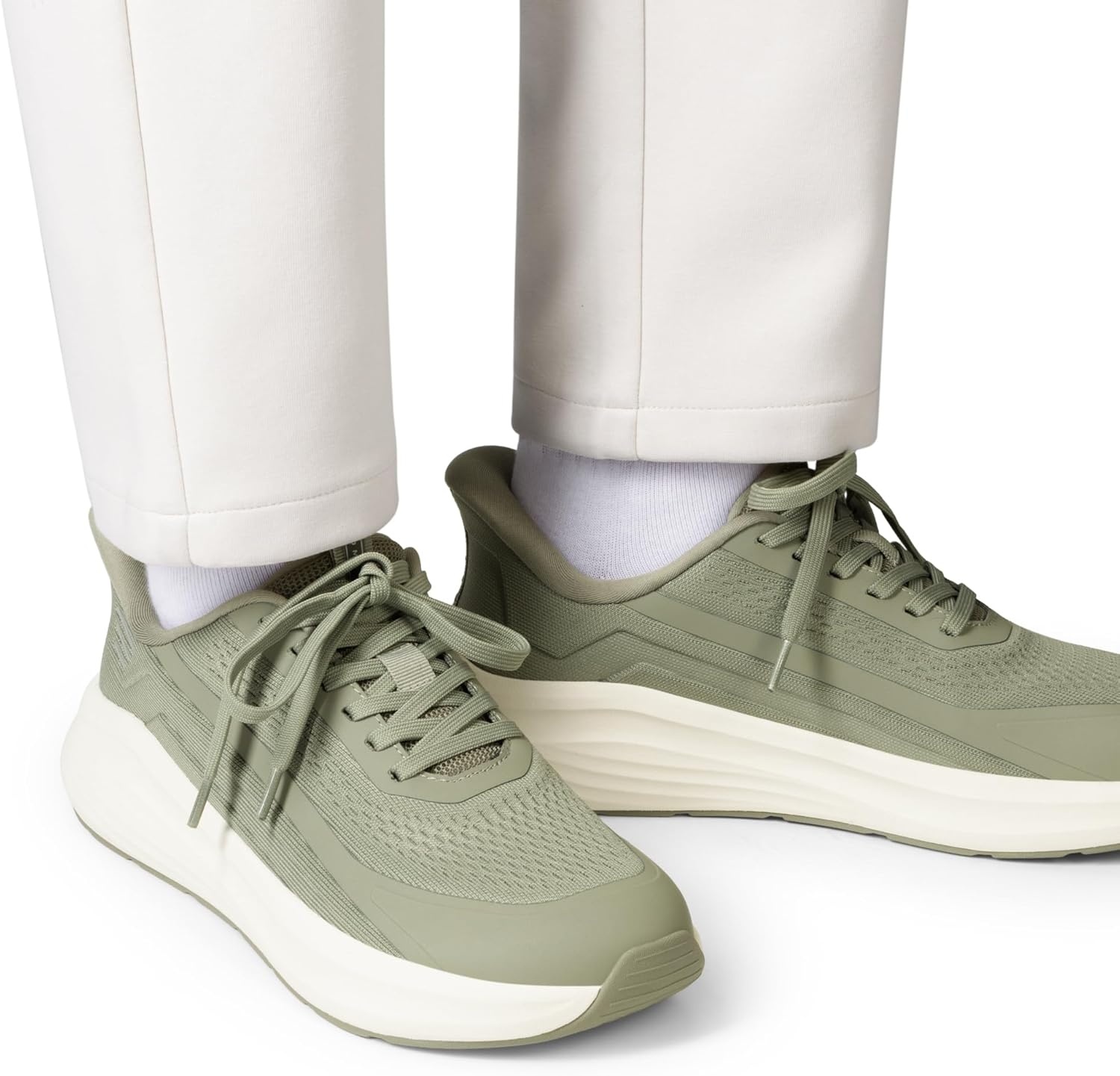 image:imageBruno Marc Mens Walking Running Tennis Cushioning Shoes Slipon Athletic Gym Workout Jogging Comfortable SneakersGreen
