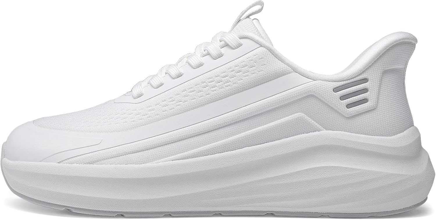 image:imageBruno Marc Mens Walking Running Tennis Cushioning Shoes Slipon Athletic Gym Workout Jogging Comfortable SneakersWhite