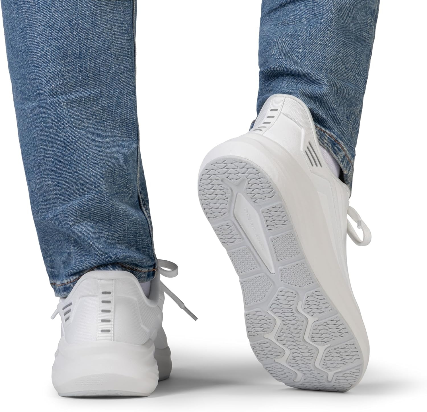 image:imageBruno Marc Mens Walking Running Tennis Cushioning Shoes Slipon Athletic Gym Workout Jogging Comfortable SneakersWhite