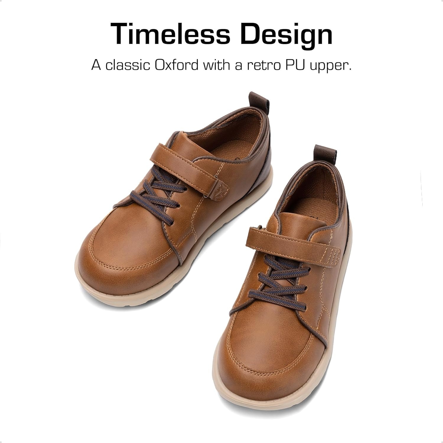 image:imageDREAM PAIRS Boys Dress Shoes Sneaker Casual Oxfords Formal School Uniform Shoes for Toddler Little KidBrown