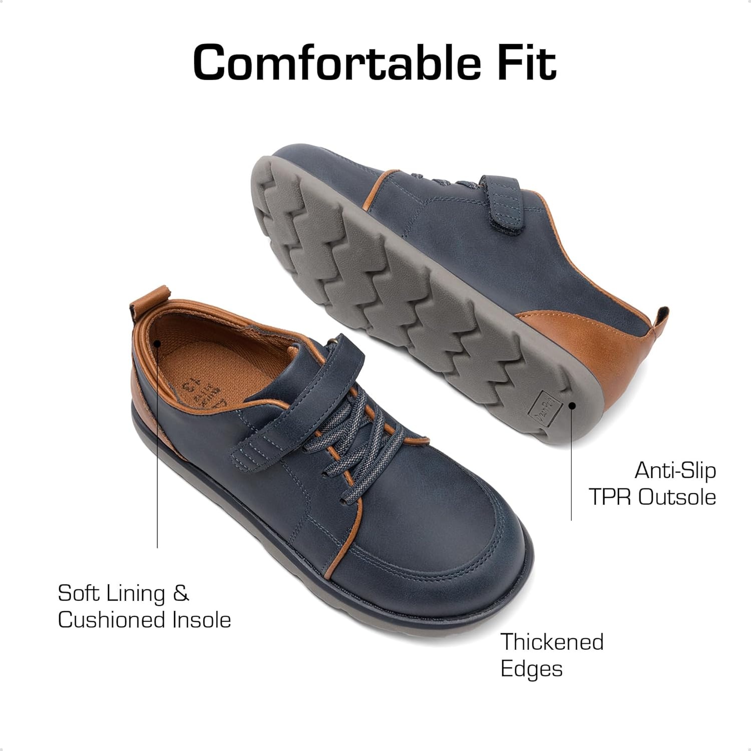 image:imageDREAM PAIRS Boys Dress Shoes Sneaker Casual Oxfords Formal School Uniform Shoes for Toddler Little KidNavy