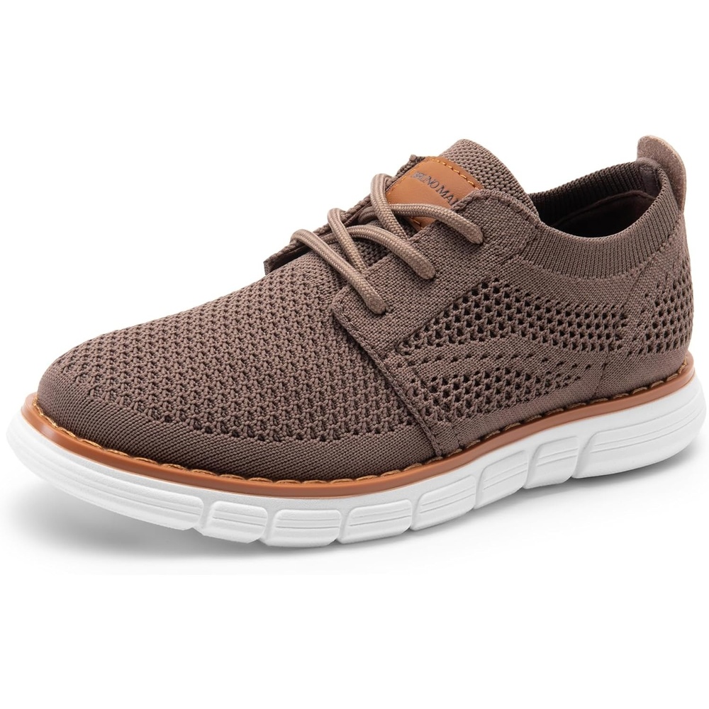 image:imageBruno Marc Boys Mesh Sneakers Oxfords Casual Dress LaceUp Lightweight Walking ShoesBrown