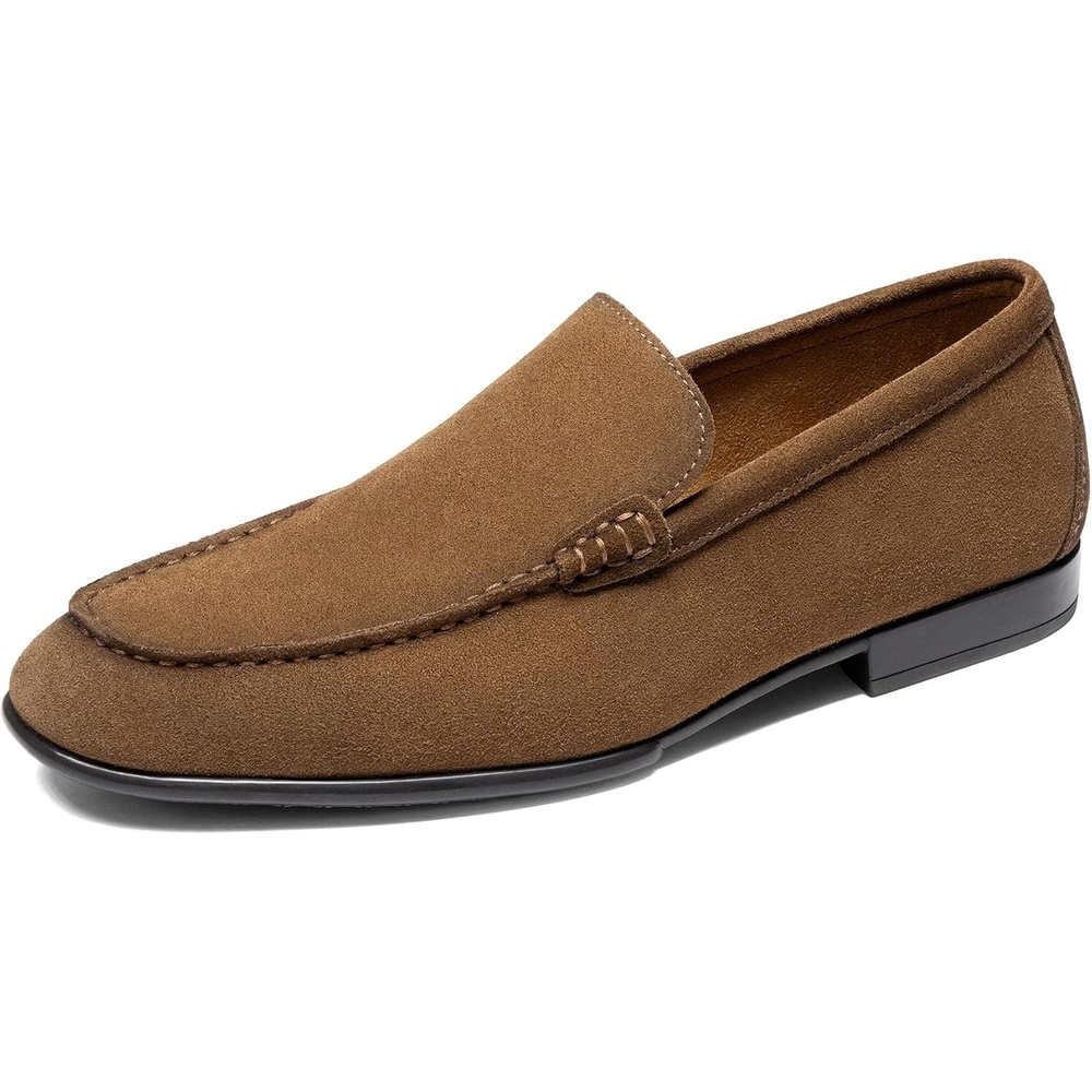 image:imageBruno Marc Mens Classic Loafers Leather Suede Dress Shoes Comfort Lightweight Slipon Shoes1brown