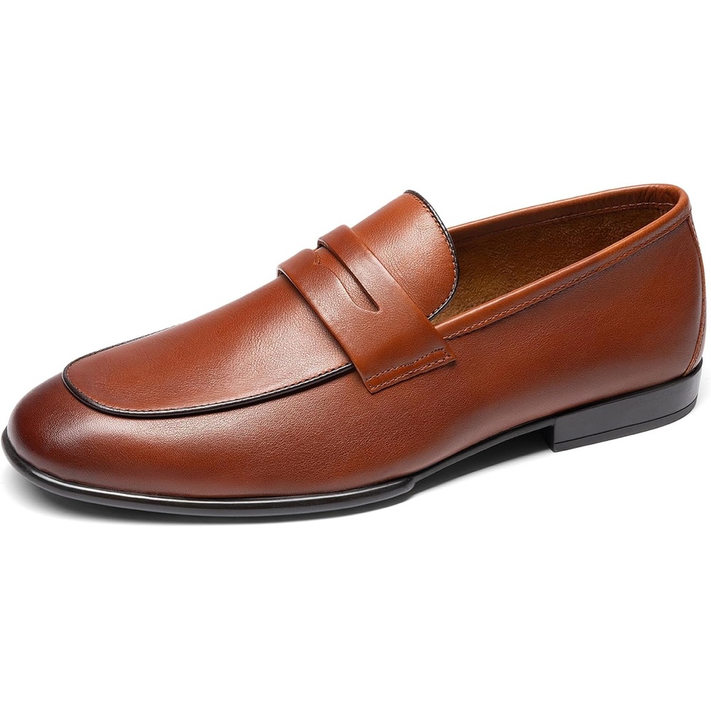 image:imageBruno Marc Mens Classic Penny Loafers Leather Suede Dress Shoes Comfort Lightweight Slipon Shoe Solace ReserveBrown