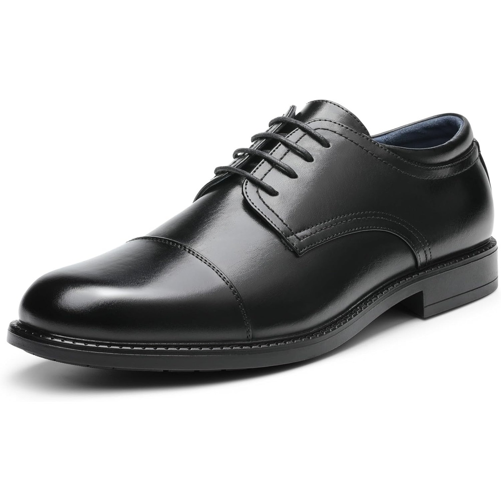image:imageBruno Marc Mens Dress Oxford Shoes Classic Lace Up Formal Cap Toe ShoesBlack