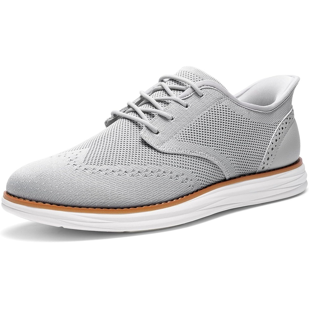 image:imageBruno Marc Mens KnitFlex Craft Mesh Oxfords Sneakers Casual Dress LaceUp Lightweight Walking ShoesGreyhands Free