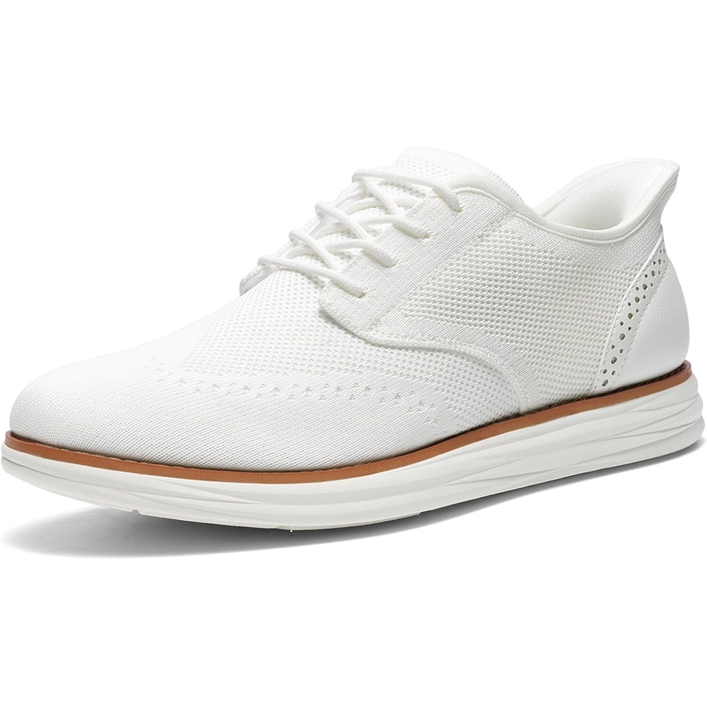 image:imageBruno Marc Mens KnitFlex Craft Mesh Oxfords Sneakers Casual Dress LaceUp Lightweight Walking ShoesWhitehands Free