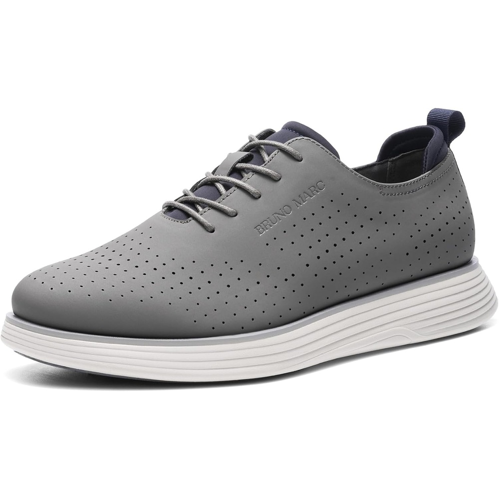 image:imageBruno Marc Mens MaxFlex Fashion Dress Sneakers Oxfords Classic Casual ShoesGrey