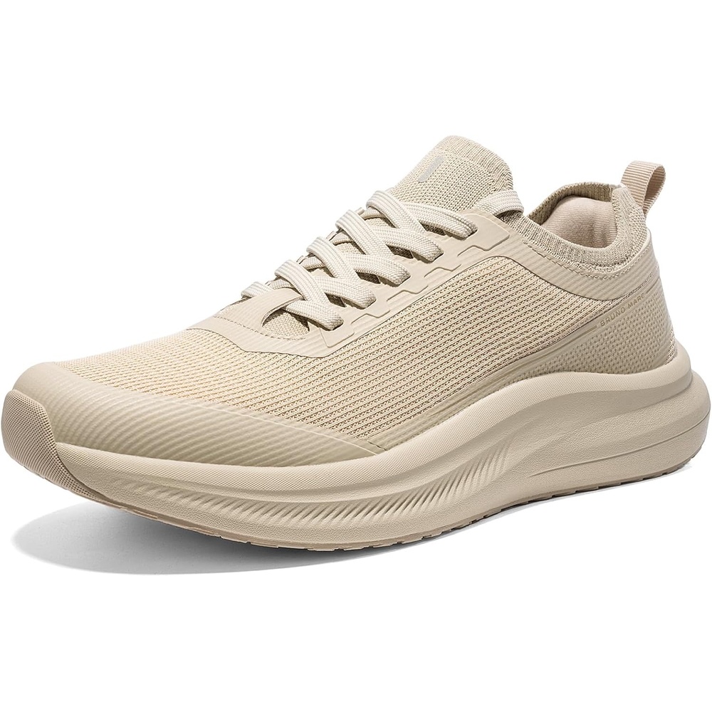 image:imageBruno Marc Mens Non Slip Lightweight Cushion Mesh Sneakers Walking Shoes Breathable Comfortable Casual ShoesSand