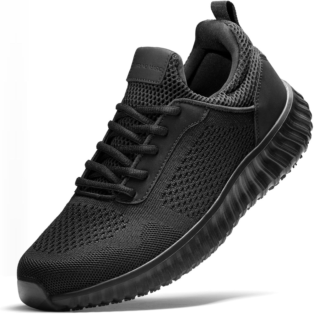image:imageBruno Marc Mens Non Slip Work Shoes Walking Zapatos Trabajo Black amp Lightweight Sneakers Food Service Chef Kitchen RestaurantBlack