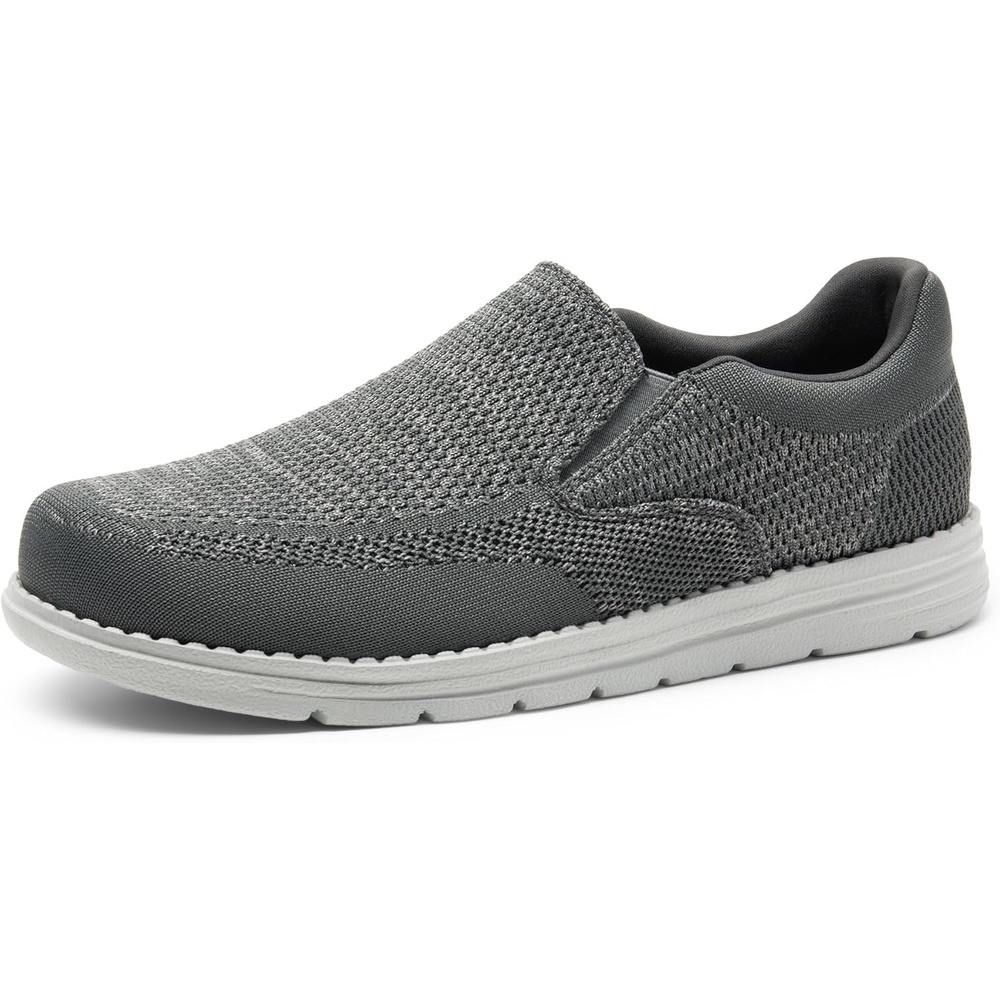 image:imageBruno Marc Mens Slipon Loafers Casual Lightweight Stretch ShoesDark Grey