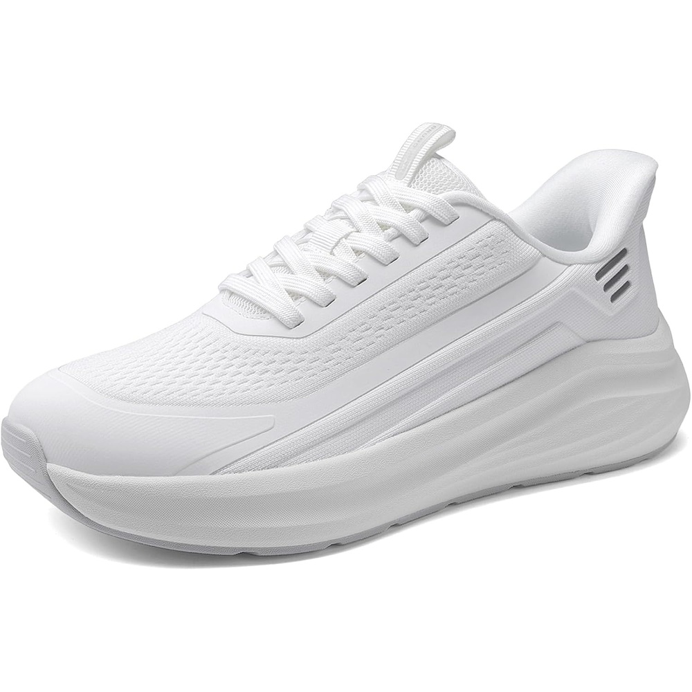 image:imageBruno Marc Mens Walking Running Tennis Cushioning Shoes Slipon Athletic Gym Workout Jogging Comfortable SneakersWhite