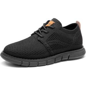 image:imageBruno Marc Boys Mesh Sneakers Oxfords Casual Dress LaceUp Lightweight Walking ShoesAll Black