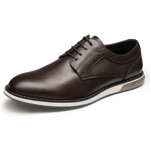 image:imageBruno Marc Mens Casual Dress Sneaker Shoes Business Formal Derby Plain Toe Oxfords Crossflex GentEdgeDark Brown